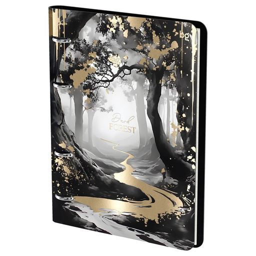 Тетрадь 120л. на кольцах "Dark forest", сменный блок (N4r120 59507, "BG") обложка иск. кожа