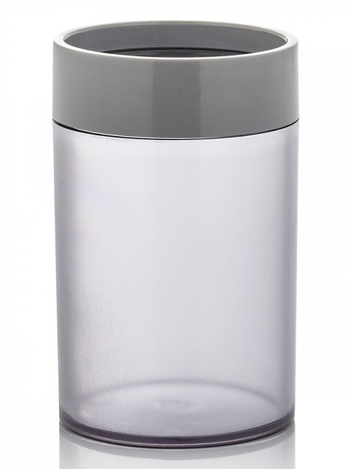 Стакан для зубных щёток 300мл серый полипропилен