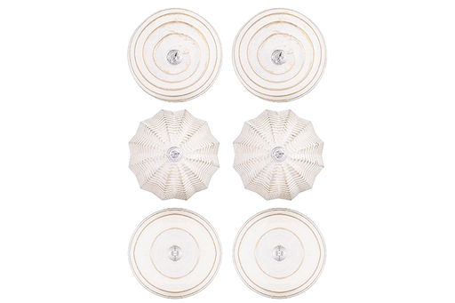 Набор 6 новогодних шаров 9,5*9,5 см Винтаж шампань с эффектом старины - Elan gallery фото 5