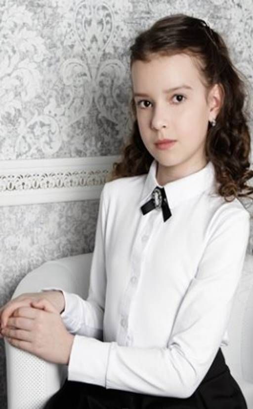 Riona блузкa  для школы Марго c длинным рукавом и манжетом, серый меланж