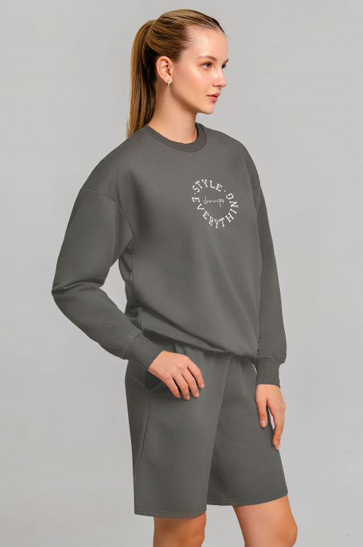 Арт. 5342 Костюм женский с шортами 42-50 (5 шт) Цвет:верх- бежевый, низ- бежевый