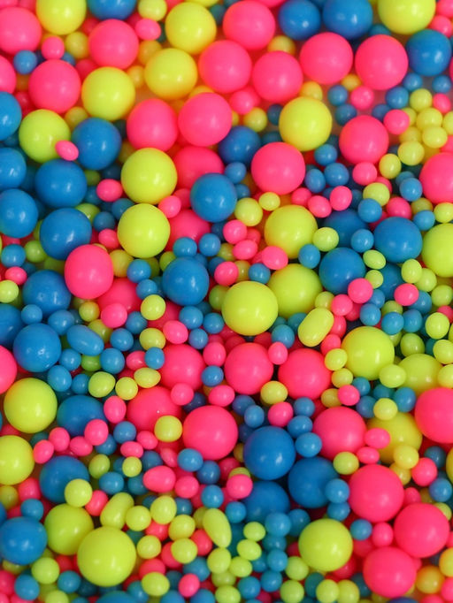 Цена за 2 шт. Посыпка кондитерская с мягким центром Неон синий, лимонный, розовый, 50 г - Кондимир фото 5