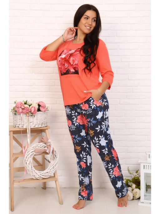 Пижама 1058-П (брюки) (кулирка) - Cool look фото 5