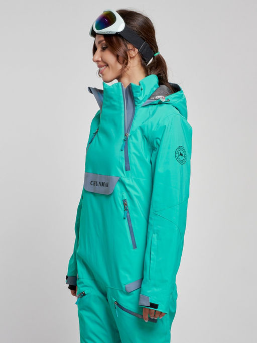 Горнолыжный комбинезон женский зимний зеленого цвета 2323Z - Mtforce фото 9