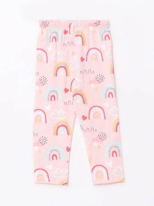 Polo Yaka Uzun Kollu Bask?l? K?z Bebek Pijama Tak?m? - Waikiki фото 3