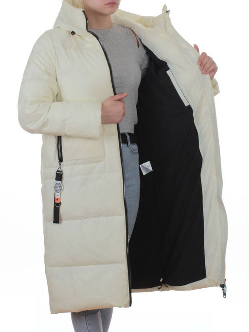 H-2209 MILK/WHITE Пальто зимнее женское (200 гр. холлофайбер)