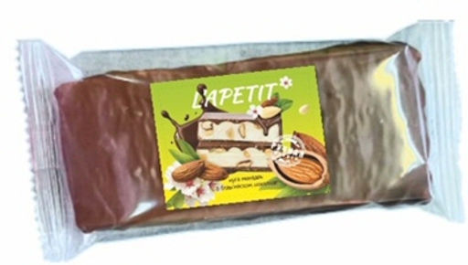 НОВИНКА! Нуга батончик Lapetit с миндалем и манго в молочном шок 40г
