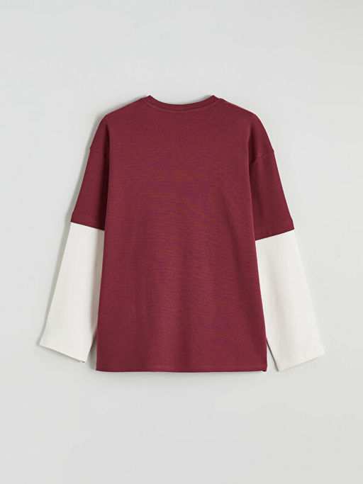 Bisiklet Yaka Fiyonk Bask?l? K?z ?ocuk Ti??rt