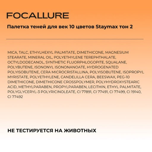 FOCALLURE Палетка теней для век Staymax 10 Color Eyeshadow Palette тон 2 вечеринка, 10 г  фото 9