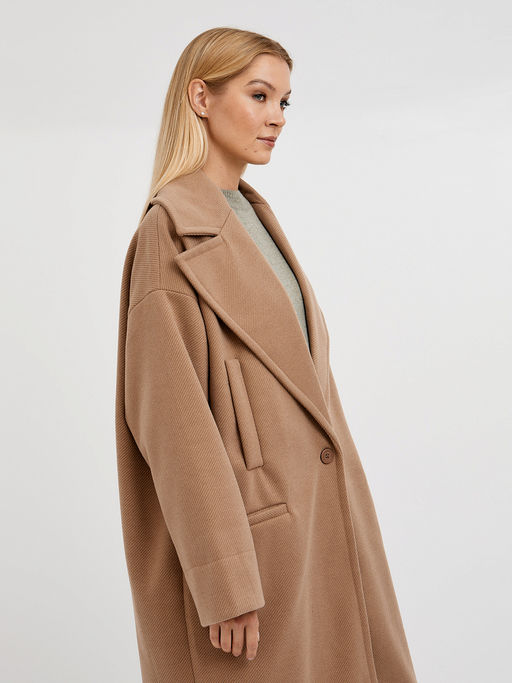 Пальто женское из полиэстера длины миди на пуговице - Glenfield фото 5