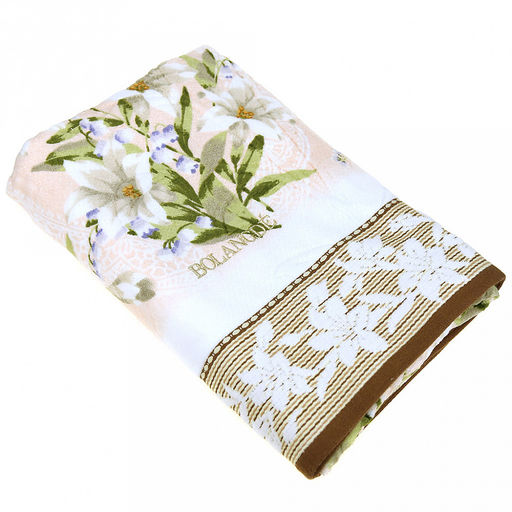 "Япония-2012" Полотенце махровое 70х140см, плотность 300гр/м2, 100% хлопок, "Ландыш", бежевый, Bolangde (Китай)