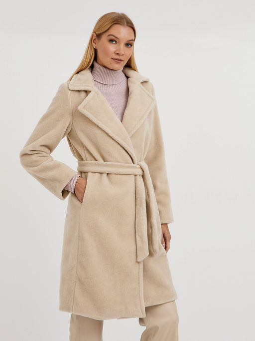 Пальто женское из полиэстера длины миди с поясом - Glenfield фото 5