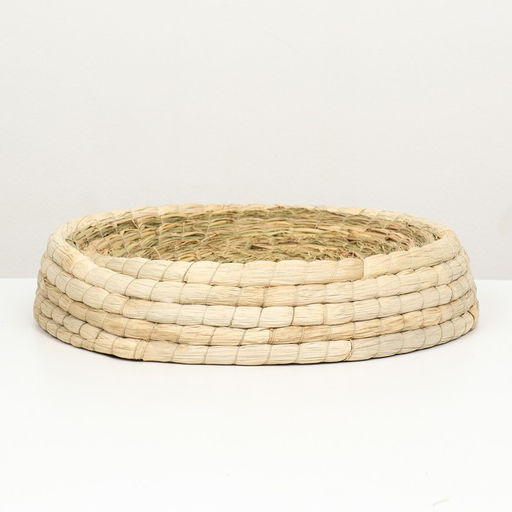 Экологичный лежак для животных (хлопок+рогоз), 30 см, белая - Пижон фото 2