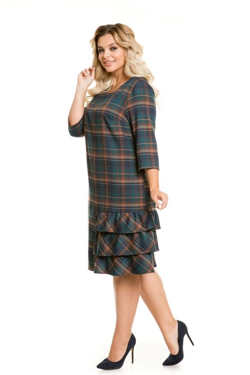 Платье 1039 синяя клетка - Novita фото 10