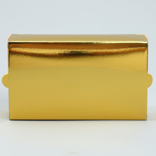 Цена за 5 шт. Коробка для макарун, кондитерская упаковка «Золотистая», 18 х 10.5 х 5.5 см