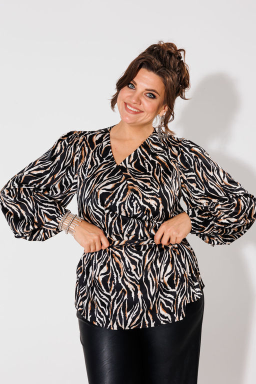 Блуза ANELLI 1423 зебра  фото 5