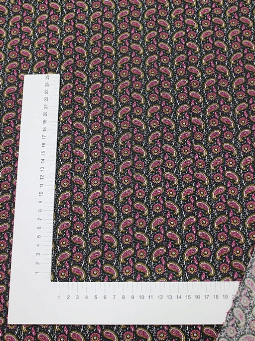 Импорт. хлопок Эмине цв.черно-зеленый, ш.1.5м, хлопок-100%, 110гр/м.кв - Купава фото 3