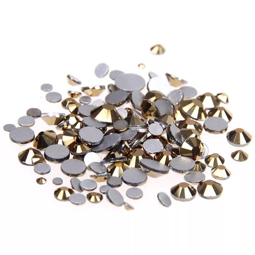 Nail Art Стразы для ногтей, золотистый Золотистые 6#,8#,10#,12#,16#,20# 1440 шт/уп.  фото 3