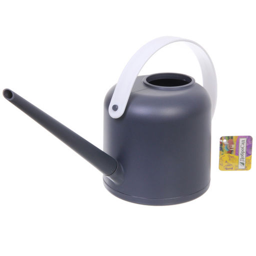 Лейка для растений 1,7л "Barron Falls" с прикорневым поливом, темно-серый ДоброСад