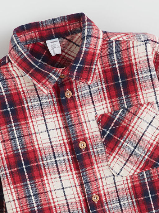 Ekose Uzun Kollu Erkek ?ocuk G?mlek