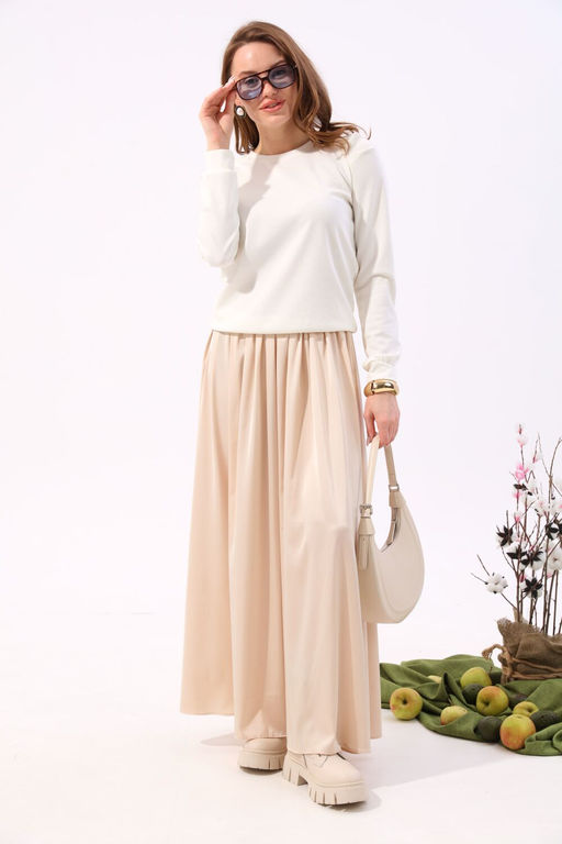 Костюм NIKVA н557-4 молоко+шампанское фото 3