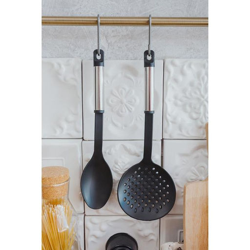 Набор кухонных принадлежностей Доляна «Антрацитовый блеск», 5 предметов, чёрная