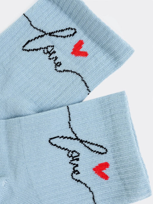 Цена за 5 пар! Носки женские серые с рисунком в виде надписи LOVE - Mark formelle фото 2