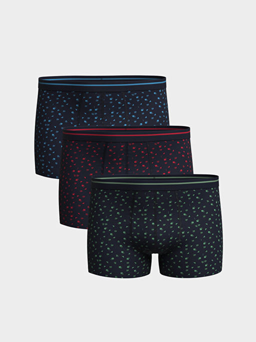 Standart Kal?p Pamuklu Esnek Erkek Boxer 3l?