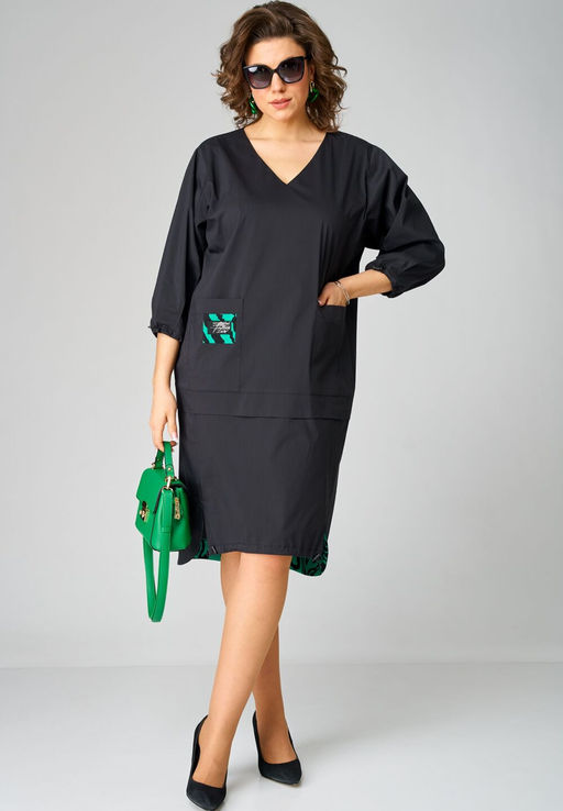 Платье EVA GRANT 7200А-Р принт зелень