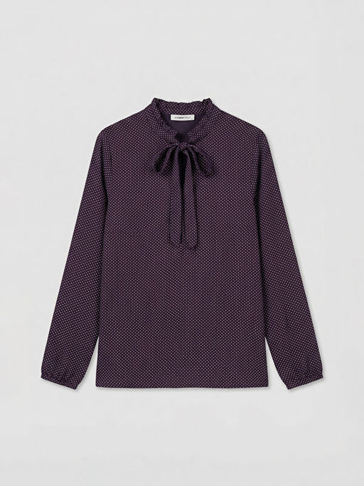 Ba?lamal? Yaka Puantiyeli Bluz