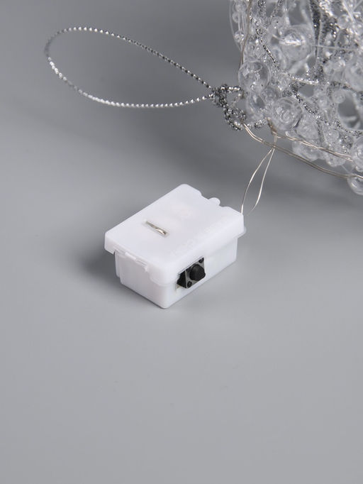 Подвеска световая Снежок, 10 см, 10 LED, от батареек AG13х3, свечение белое - Luazon lighting фото 3