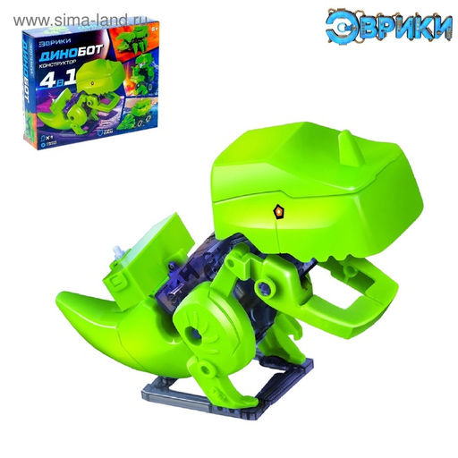 Робот 4 в 1 Динобот, электронный конструктор, на батарейках - Эврики фото 10