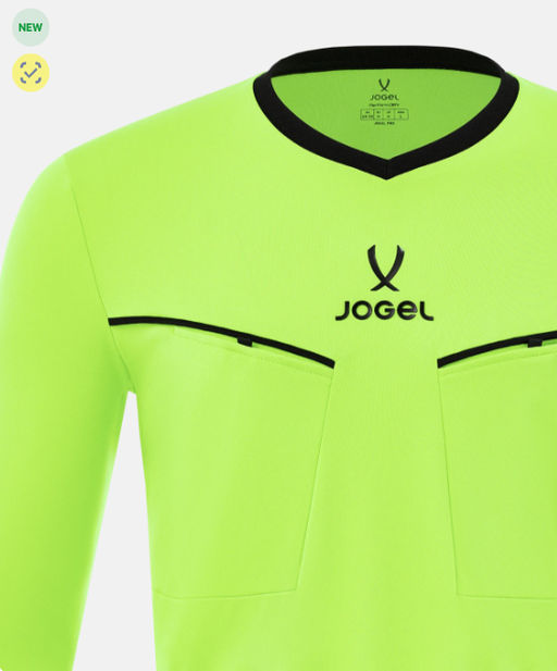Лонгслив судейский Jogel DIVISION PerFormDRY Referee LS Tee 2.0, желтый неон 61N фото 5