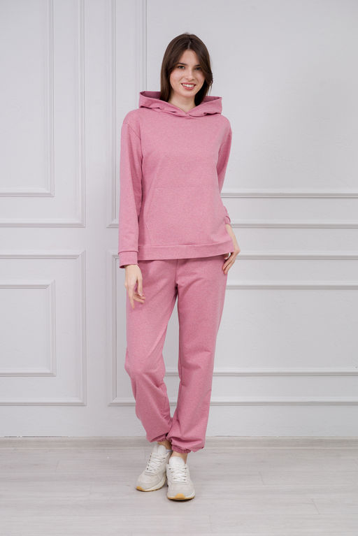 Костюм женский из футера Линда розовый меланж