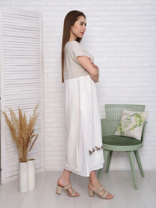 умягченный лен 100% платье - Luxuria фото 10