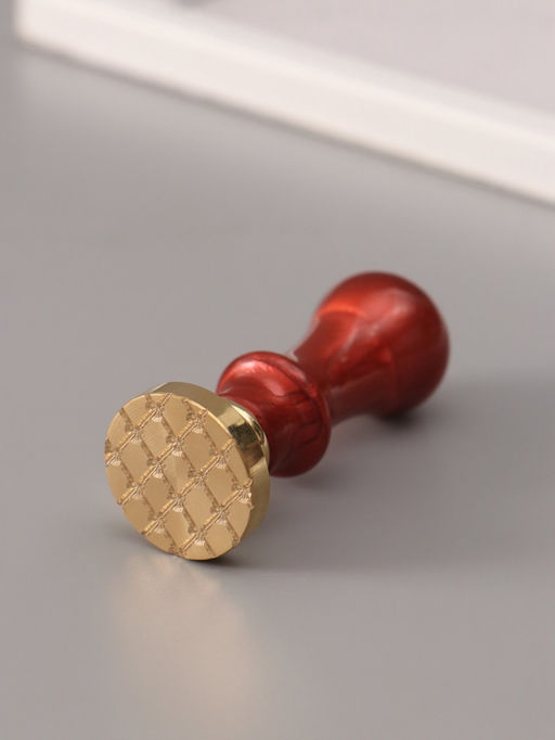 Печать для сургуча с пластиковой ручкой «Сетка с бантиками», 6.3×2.5×2.5 см