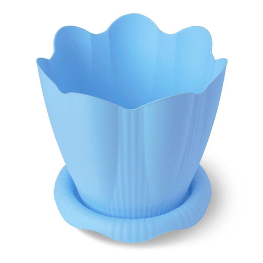 Горшок для цветов п/эт. с поддоном "Эдельвейс" 1,5л (d16см)