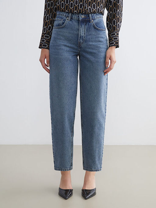 Barrel Fit Kad?n Jean Pantolon