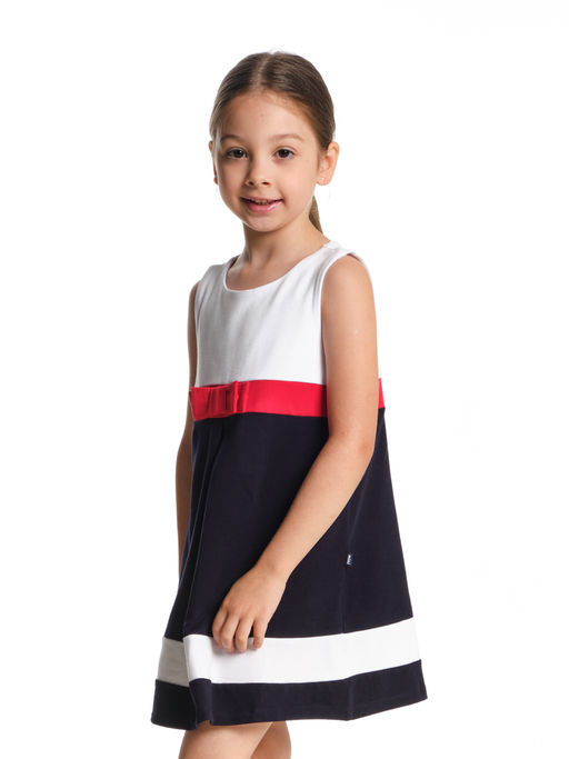 Платье для девочки UD 1809 син/белый - Mini maxi фото 2