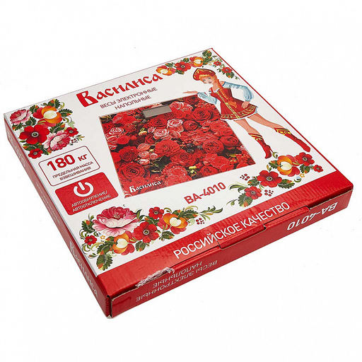 Весы напол. электр. Василиса Цветы, до 180 кг, арт. ВА-4010 - Полимербыт фото 2