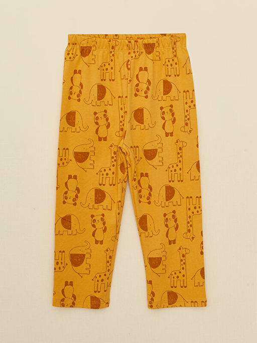 Polo Yaka Uzun Kollu Bask?l? Erkek Bebek Pijama Tak?m - Waikiki фото 3