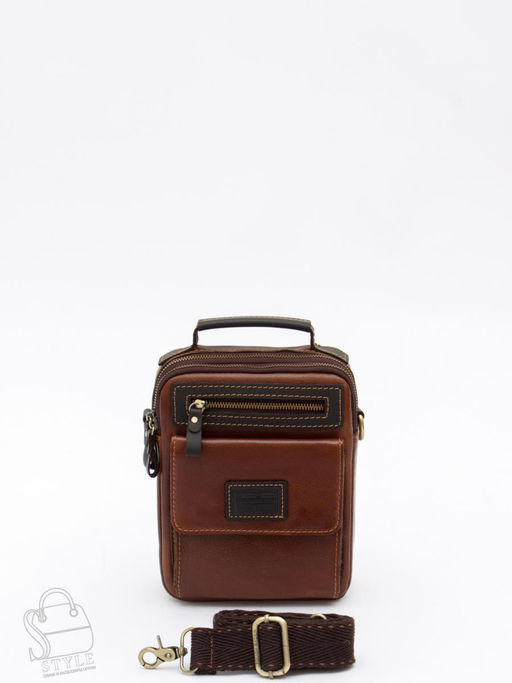 Сумка мужская кожаная 4185-2TR brown Tough Ryder