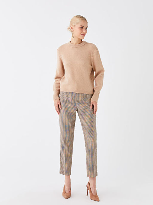 Bisiklet Yaka D?z Uzun Kollu Kad?n Triko Kazak - Waikiki фото 3