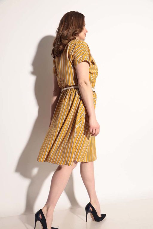 Платье Michel Chic 2007 горчичный  фото 4