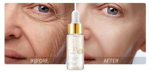 Антивозрастная  сыворотка с муцином улитки и частицами золота 24K Gold.  17 гр - Laikou фото 3