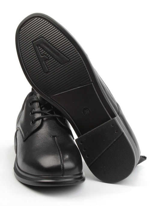 03-DCO47-1 BLACK Полуботинки женские (натуральная кожа)