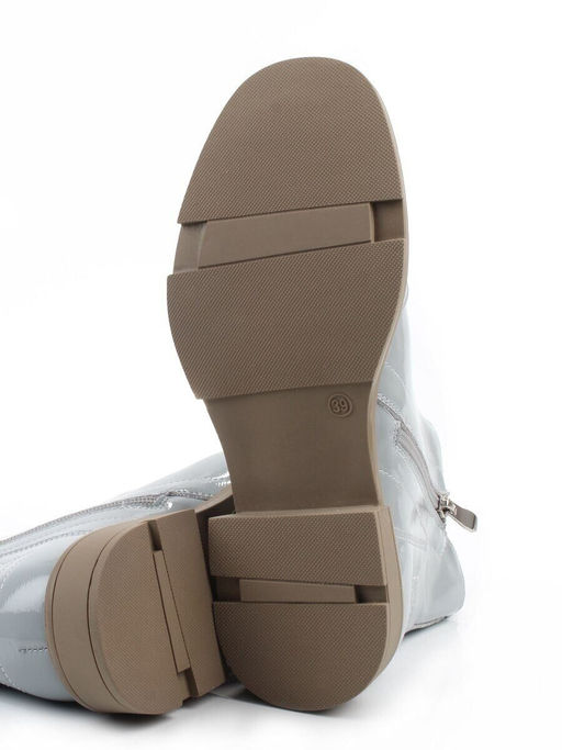 01-M43-9 GRAY/LT. BLUE Ботинки демисезонные женские (натуральная кожа)