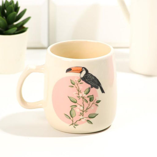 Кружка чайная керамическая с крышкой и ложкой «Каждый день прекрасен», 450 мл