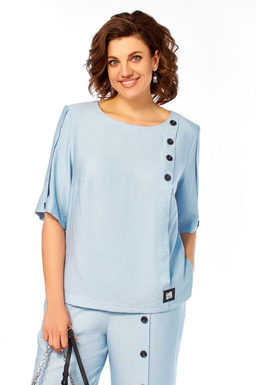 Костюм Olga Style С1022 голубой  фото 5