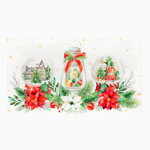 Набор подарочный Этель Christmas red flowers, фартук, полотенце, прихватка  фото 6